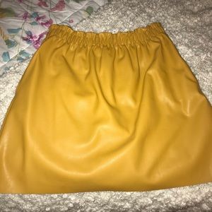 Faux leather mini skirt